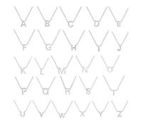 MOVDARL Collana minimalista con iniziali A-Z, da donna, in acciaio inox, girocollo, idea regalo di compleanno, Misura unica, 45-50 cm_L_ACCIAIO COLORE, Agata