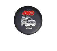 MOVDARL Custodia protettiva in pelle per ruote di scorta da 14", 15", 16", 17", 4WD 4x4, per Jeep (37 cm)