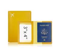 MOVDARL Custodia protettiva per passaporto da viaggio in pelle PU ispessita, Zenzero, Taglia unica