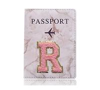 MOVDARL Moda Passaporto Copertura Protettiva Ricamo Lettera Modello Viaggio Passaporto Titolare Del Raccoglitore Regalo PU Custodia In Pelle Cover, A 1481 (R), Taglia unica