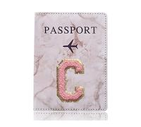 MOVDARL Moda Passaporto Copertura Protettiva Ricamo Lettera Modello Viaggio Passaporto Titolare Del Raccoglitore Regalo PU Custodia In Pelle Cover, A 1466 (C), Taglia unica