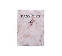 MOVDARL Moda Passaporto Copertura Protettiva Ricamo Lettera Modello Viaggio Passaporto Titolare Del Raccoglitore Regalo PU Custodia In Pelle Cover, Marmo, Taglia unica