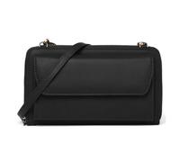 MOVDARL Portamonete Borsa Del Telefono Del Cuoio Genuino Crossbody Estate Della Pelle Bovina Portafoglio Delle Donne, Nero , 2PCS
