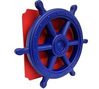 move and stic Piastra 40 x 40 cm, con funzione di gioco, piastra da gioco multifunzione con volante pirata, per torre di gioco (piastra 40 x 40 cm, rosso con volante blu