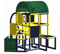 Move and stic STEVE 0611 - Barca da gioco, torre da arrampicata, giallo verde, grigio titanio