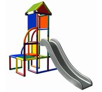 Move And Stic Toni Casetta Palafitta/Casetta Giardino Torretta Gioco con Scivolo per Bambini Piccoli per Cameretta per Bambini o Sala Giochi Genauso Adato come in Giardino