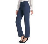 MOVE BEYOND Burrosa Morbida Donna Gamba Dritta Pantaloni da Yoga con 4 Tasche Pancia di Controllo Allenamento Pantaloni da Lavoro, Blu, M