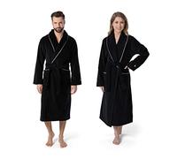 MOVE, Misura 38, 100 Percent Home Cotton Wear-Accappatoio, Silver_Parent, 100% Cotone, Nero, Large