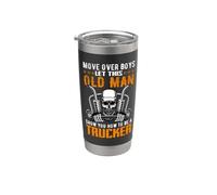 Move Over Boys Let This Old Man Trucker Funny Truck Driver Bicchiere termico in acciaio inox doppia parete
