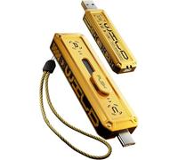 MOVE SPEED Chiavetta USB 2TB, velocità di lettura/scrittura di 1.000 MB/s, USB 3.2 Gen2 + interfaccia Type-C SSD esterno, SSD portatile con design scorrevole a 3 livelli, compatibile con iPhone 15
