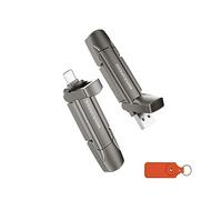 MOVE SPEED Chiavetta USB C da 128 GB - Chiavetta USB ad alta velocità con 1.000 MB/s, USB 3.2 Gen2 e tipo C Dual, con portachiavi e custodia in pelle