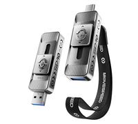 MOVE SPEED External SSD 512GB, Upgrade 1050MB/s External Hard Drive with USB-C & USB-A Dual Port, USB 3.2 Gen 2 PSSD Design scorrevole per iPhone 17/16/15 Pro, Samsung, Android, Mac, PC, PS5