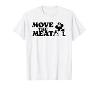 Move The Meat Funny Offensive Lineman Football O-Line Maglietta