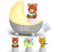 Move2Play, Dozi, sveglia per bambini e macchina del suono, per oltre 3 ore di contenuto, ok to wake, luce notturna, rumore bianco e musica per il sonno, essenziale per bambini e bambini, macchina del