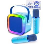 Move2Play, Macchina per karaoke per bambini, include oltre 20 canzoni per bambini, 2 microfoni, connessione con Bluetooth, regalo per bambini dai 3, 4, 5, 6, 7 anni in su, giocattolo per ragazze
