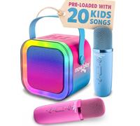 Move2Play, Macchina per karaoke per bambini, include oltre 20 canzoni per bambini, 2 microfoni, connessione con Bluetooth, regalo per bambini dai 3, 4, 5, 6, 7 anni in su, giocattolo per ragazze