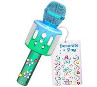 Move2Play Microfono karaoke per bambini, decorazione con adesivi per gioielli, regalo per ragazze, età 3, 4, 5, 6, 7, 8