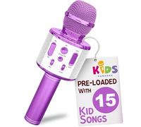 Move2Play, Microfono per karaoke per bambini, include Bluetooth e 15 filastrocche precaricate, regalo di compleanno per ragazze, ragazzi e bambini, giocattolo per ragazze dai 2 ai 3 ai 5 anni, dai 6