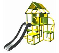 Moveandstic Lina Playset Con Tetto E Scivolo Torretta Gioco Attrezzo da Scalare