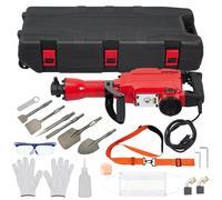 MOVECOM Martello elettrico da 2200 W con set di punte per scalpelli da 6 pezzi | Kit di attrezzi per demolitore per calcestruzzo resistente