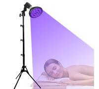 Movehii Lampada abbronzante da 54 W, viene fornita con maschera per gli occhi e treppiede, testa girevole a 180°, altezza regolabile da 96 a 190 cm, adatta per pelli in bronzo antico