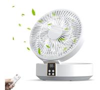 Movehii Ventilatore da tavolo silenzioso, piccolo ventilatore USB da tavolo con batteria ricaricabile da 4000 mAh, telecomando, ventilatore pieghevole potente e silenzioso, ventilatore portatile da 17