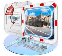 moveland Specchietto Stradale Rettangolare 40 x 60 cm - Specchio da Strada Acrilico Professionale con Supporto Regolabile, Facile da Montare, Ampio Angolo di Visione per Traffico, Strade, Garage