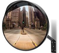 moveland - Specchio convesso per il traffico, specchio di sicurezza, 30 cm, con vista grandangolare regolabile (supporto per interni ed esterni)