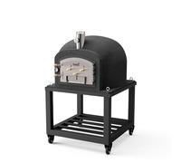 MOVELAR - Forno a legna da ardere per esterni, modello KITAWAY (nero, 580 x 100 x 100 cm) isolato con sughero e 3 coperture in ceramica