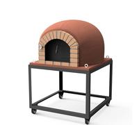 MOVELAR - Forno a legna da esterno, modello STROMBOLI (Bordeaux - 350 x 80 x 80 cm) - Isolato con sughero e 3 coperte in ceramica