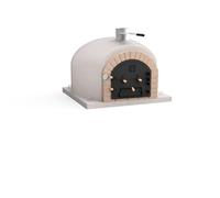 MOVELAR - Forno a legna esterno VESUVIUS (bianco, 100 x 100 x 77 cm) - Forno esterno isolato, 3 coperchi in ceramica, calcestruzzo refrattario, cottura tradizionale a fuoco di legno