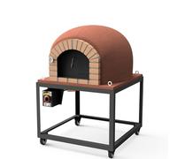 MOVELAR - Forno a Legno da Esterno Incasso Modello STROMBOLI (Bordeaux 730 x 120 x 120 cm) - Isolato con Sughero e 3 Coperte in Ceramica