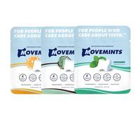 Movemints Clear Aligner Mentine - Mentine brevettate per sedere - Alternativa commestibile agli Aligner Chewies - Minte xilitolo per bocca secca - Confezione assortita (3 pezzi)