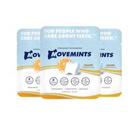 Movemints Clear Aligner Mentine - Mentine brevettate per sedute - Alternativa commestibile agli Aligner Chewies - Xilitolo mentine per bocca secca - arancione (confezione da 3)