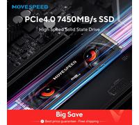 MOVESPEED 7450MB/s SSD NVMe M.2 2280 4TB 2TB 1TB Disco rigido interno a stato solido M2 PCIe 4.0x4 2280 SSD per PC portatile PS5