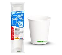 50 Bicchieri Monouso 180ml In Carta Bianco - Bicchieri Bevande