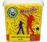 Movida Snack Croccanti in Secchiello - French Fries Paprika 400g, Rice Cracker Chilly 1Kg, Mexicano’s 1Kg o Croccantini al Mais 800g - per Aperitivi, Feste ed Eventi (Movida Croccantini al Mais 800g)