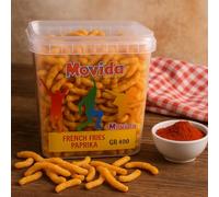 Movida Snack Croccanti in Secchiello - French Fries Paprika 400g, Rice Cracker Chilly 1Kg, Mexicano’s 1Kg o Croccantini al Mais 800g - per Aperitivi, Feste ed Eventi (Movida French Fries Paprika 400g)