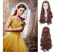 Movie Beauty And The Beast PrincBelle Cosplay Wig Women Long Wavy Synthetic Hair Party PrincCenerentola Wigs Belle Wig 703
