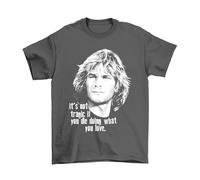 Movie Fan-Art - Bodhi Surfer - Mens or Womens Film Inspired Organic Cotton T-Shirt (Large, Charcoal)