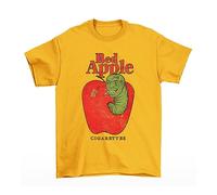 Movie Fan-Art - Red Apple Cigarettes - Mens or Womens Cult Film Inspired Organic Cotton T-Shirt (Large, Yellow)