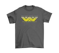 Movie Fan-Art - Weyland Yutani Corp - Mens Cult Film Inspired Organic Cotton T-Shirt (Medium, Charcoal)