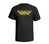 Movie Fan-Art - Weyland Yutani Corp - Mens Cult Film Inspired Organic Cotton T-Shirt (XXX-Large, Black)