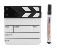 Movie Film Clap Board, 5. 9 × 6. 5 × 2 in Clapper Mini Acrilico Direttore Scene Clapperboard TV TV Movie Action Board Film Cut Prop with Pen