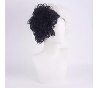 Movie Role Play Wig For Cruella De Vil Cruella Wig 35cm Short Black White Curly Hair Wigs Cosplay Props
