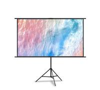 Movie Screen, Schermo di proiezione con staffa triangolare singola, facile da installare, comodo da trasportare, adatto sia for uso interno che esterno(84 inch)