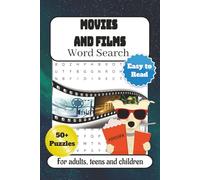 Movies and Films Word Search Puzzle Book: Word Searches with Easy to Read Print about Blockbusters, Action, Theatre and More| 6x9 inches, 110 pages| ... for Puzzle lovers, Holidays, Vacations, etc
