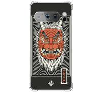 Movilshop - Custodia antiurto per Google Pixel 8 Pro Disegno Giapponese [ Demone Namahage Japan] Angolo rinforzato silicone 1,5 mm di spessore flessibile trasparente paraurti gel TPU