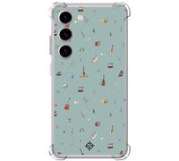 Movilshop Custodia antiurto per Samsung Galaxy S23 FE Design Musica [Collage Strumenti Musicali] Angolo Rinforzato Silicone 1,5 mm di spessore flessibile Trasparente Bumper Gel TPU