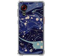 Movilshop Custodia antiurto per Samsung Galaxy X Cover 5 Disegno Tendenze [ Pittura Arte Astratta Blu ] Angolo Rinforzato Silicone 1,5 mm di Spessore Flessibile Trasparente Bumper Gel TPU